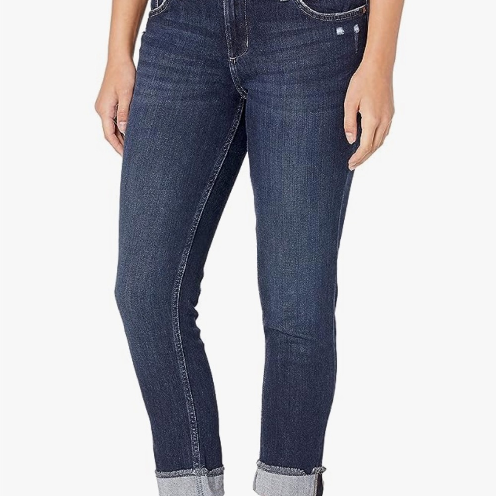 RYDERS by LEE INDIGO WOMENS FRINGE CUFF BOYFRIEND JEAN